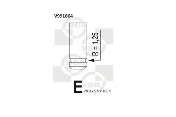 BGA V991864 Клапан впускной для RENAULT TRAFIC