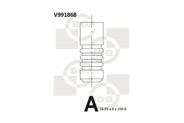 BGA V991868 Клапан выпускной для NISSAN KUBISTAR