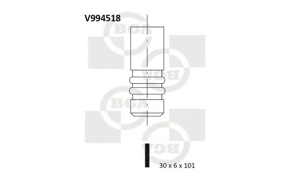 BGA V994518 Клапан выпускной для OPEL SPEEDSTER