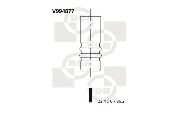 BGA V994877 Клапан впускной для LANCIA YPSILON