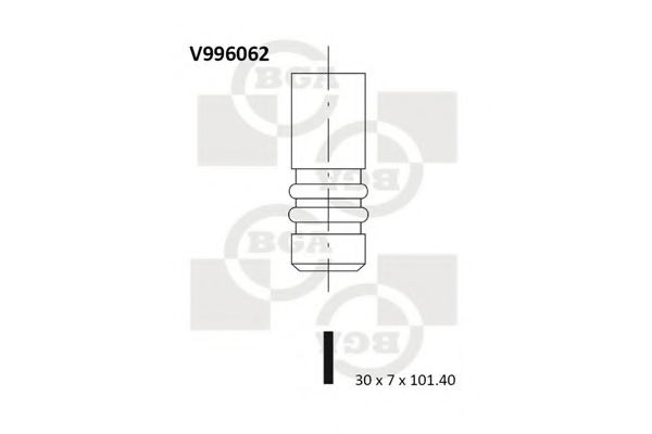 BGA V996062 Клапан выпускной для SEAT