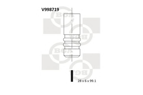 BGA V998719 Клапан впускной для VOLKSWAGEN LUPO