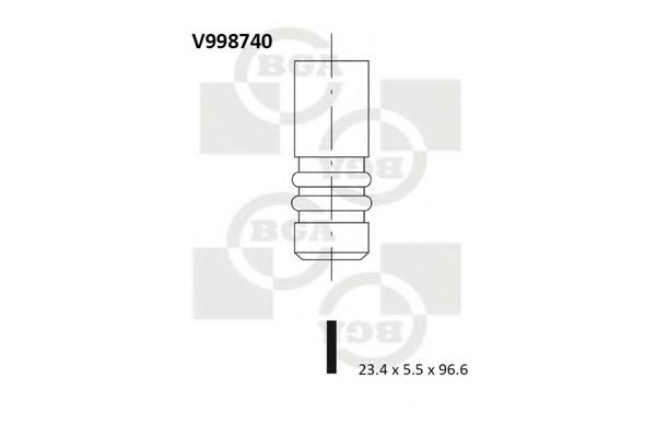 BGA V998740 Клапан впускной для VOLVO C30