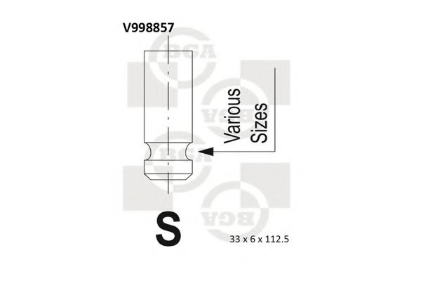 BGA V998857 Регулировочная шайба клапанов для MITSUBISHI L300