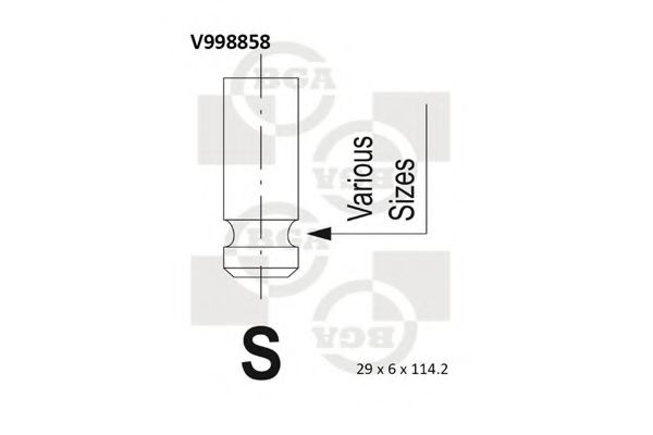 BGA V998858 Регулировочная шайба клапанов для MITSUBISHI L300