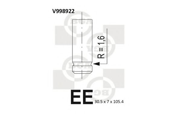 BGA V998922 Регулировочная шайба клапанов для MERCEDES-BENZ E-CLASS