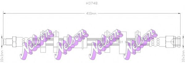 BROVEX-NELSON H3748 Тормозной шланг BROVEX-NELSON для FIAT