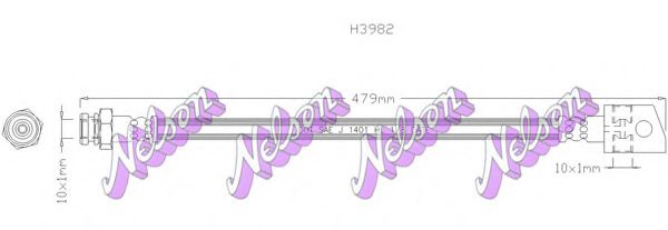 BROVEX-NELSON H3982 Тормозной шланг для OPEL FRONTERA