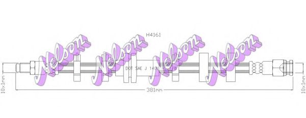 BROVEX-NELSON H4161 Тормозной шланг BROVEX-NELSON для FIAT