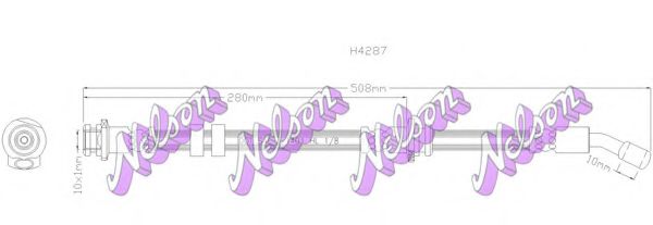 BROVEX-NELSON H4287 Тормозной шланг BROVEX-NELSON для NISSAN