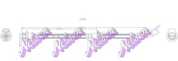 BROVEX-NELSON H4290 Тормозной шланг BROVEX-NELSON для NISSAN