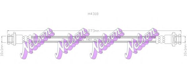 BROVEX-NELSON H4318 Тормозной шланг BROVEX-NELSON для NISSAN