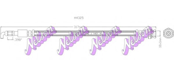 BROVEX-NELSON H4325 Тормозной шланг для MAZDA E-SERIE