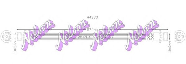 BROVEX-NELSON H4333 Тормозной шланг для HONDA CRX