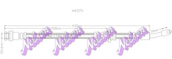 BROVEX-NELSON H4375 Тормозной шланг BROVEX-NELSON для NISSAN