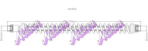 BROVEX-NELSON H4465 Тормозной шланг для CITROËN C8
