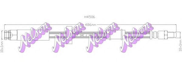 BROVEX-NELSON H4506 Тормозной шланг BROVEX-NELSON для FIAT