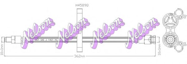 BROVEX-NELSON H4589Q Тормозной шланг BROVEX-NELSON для FIAT