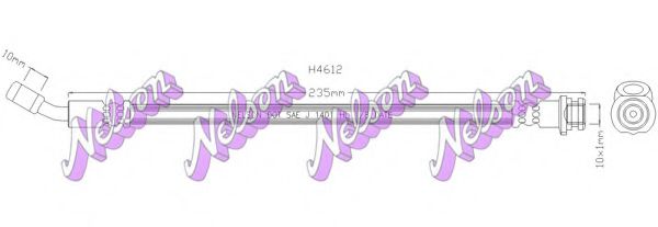 BROVEX-NELSON H4612 Тормозной шланг BROVEX-NELSON для NISSAN