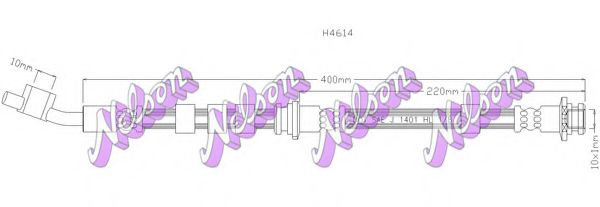 BROVEX-NELSON H4614 Тормозной шланг BROVEX-NELSON для NISSAN