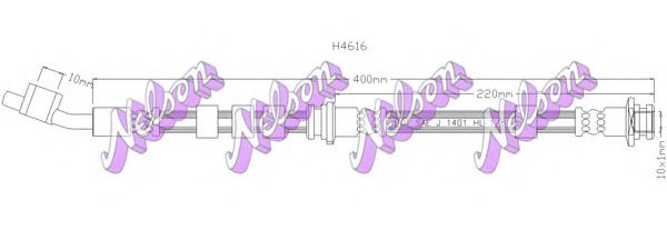 BROVEX-NELSON H4616 Тормозной шланг BROVEX-NELSON для NISSAN