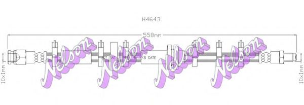BROVEX-NELSON H4643 Тормозной шланг BROVEX-NELSON для FIAT