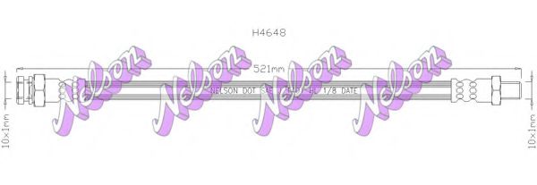 BROVEX-NELSON H4648 Тормозной шланг BROVEX-NELSON для NISSAN