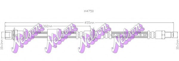 BROVEX-NELSON H4750 Тормозной шланг для DAIHATSU