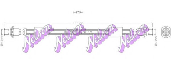 BROVEX-NELSON H4794 Тормозной шланг для DAIHATSU