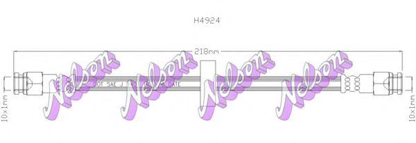BROVEX-NELSON H4924 Тормозной шланг BROVEX-NELSON для FIAT