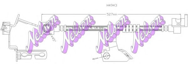 BROVEX-NELSON H4943 Тормозной шланг для DODGE