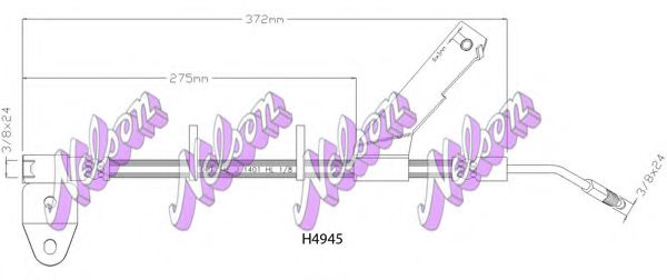 BROVEX-NELSON H4945 Тормозной шланг для DODGE