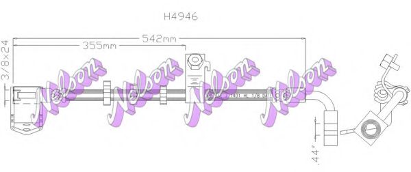 BROVEX-NELSON H4946 Тормозной шланг для DODGE