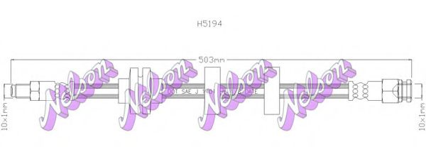 BROVEX-NELSON H5194 Тормозной шланг для FIAT STRADA