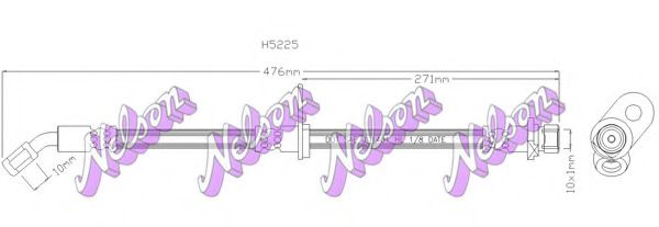 BROVEX-NELSON H5225 Тормозной шланг для HONDA CRX