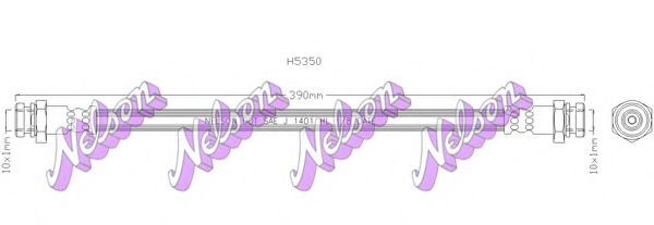 BROVEX-NELSON H5350 Тормозной шланг BROVEX-NELSON для ISUZU
