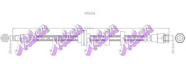 BROVEX-NELSON H5528 Тормозной шланг BROVEX-NELSON для FIAT