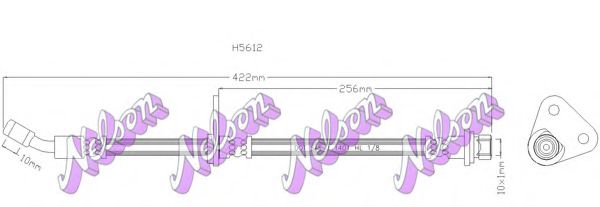BROVEX-NELSON H5612 Тормозной шланг для HONDA S2000
