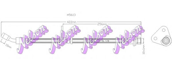 BROVEX-NELSON H5613 Тормозной шланг для HONDA S2000