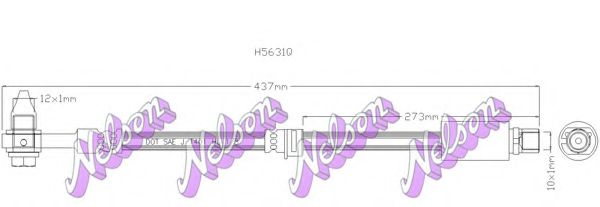 BROVEX-NELSON H5631Q Тормозной шланг для OPEL SIGNUM