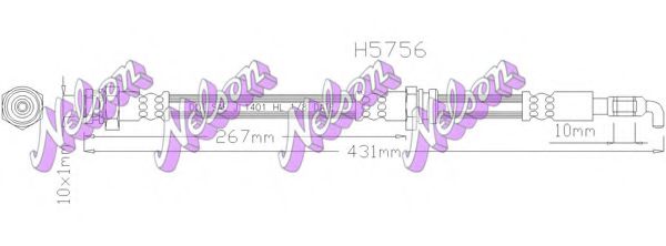 BROVEX-NELSON H5756 Тормозной шланг для MAZDA BT-50