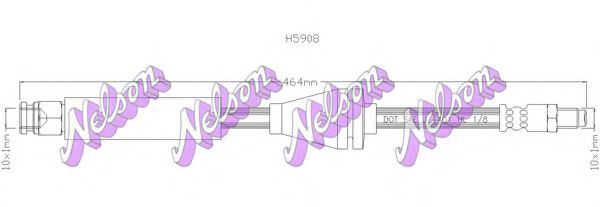 BROVEX-NELSON H5908 Тормозной шланг BROVEX-NELSON для FIAT