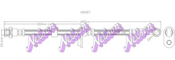 BROVEX-NELSON H5957 Тормозной шланг для SMART