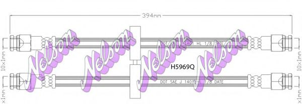 BROVEX-NELSON H5969Q Тормозной шланг BROVEX-NELSON для FIAT