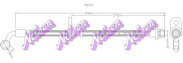 BROVEX-NELSON H6010 Тормозной шланг для HONDA FR-V