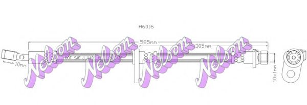 BROVEX-NELSON H6016 Тормозной шланг для HONDA FR-V