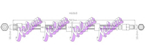 BROVEX-NELSON H6068 Тормозной шланг для FIAT STRADA