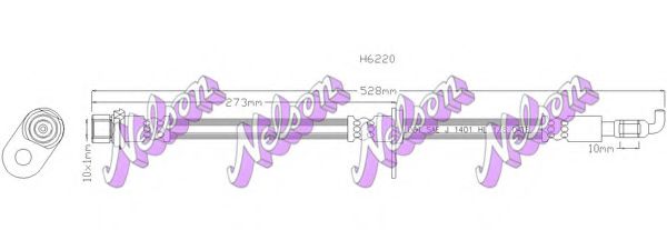 BROVEX-NELSON H6220 Тормозной шланг для TOYOTA AYGO