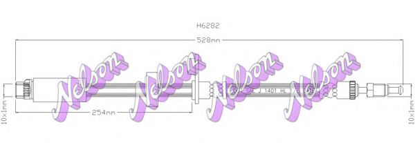 BROVEX-NELSON H6282 Тормозной шланг для PEUGEOT 208