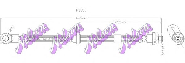 BROVEX-NELSON H6300 Тормозной шланг для DODGE